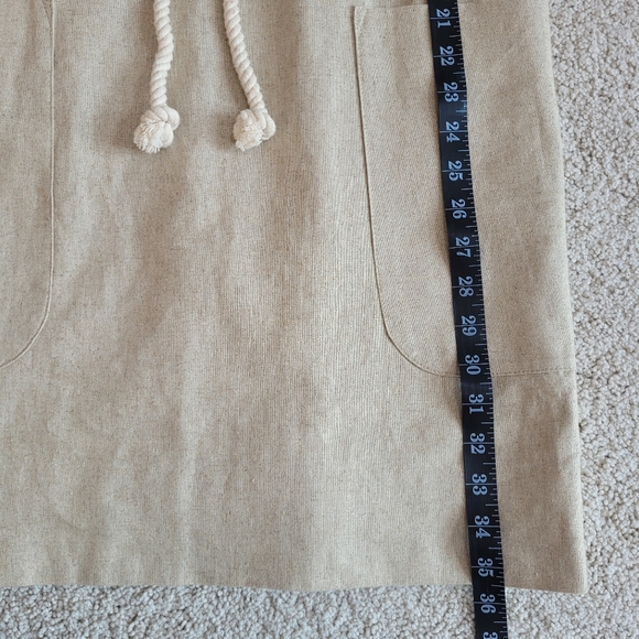 Maeve Anthropologie Linen Blend Flaxen Dress Sleeveless Rope Waist Beige Sz 0 - Picture 9 of 11